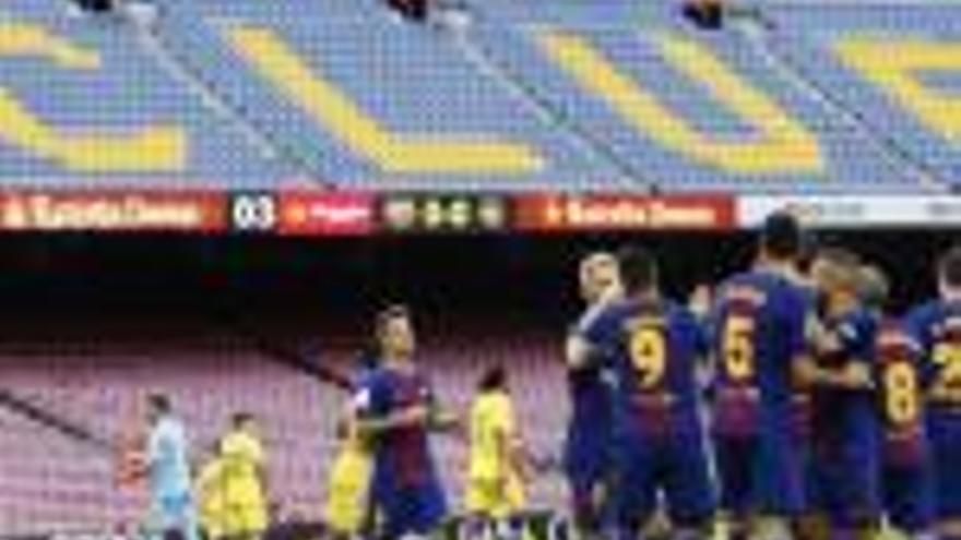 El Barça derrota el Las Palmas   en el silenci d&#039;un Camp Nou buit