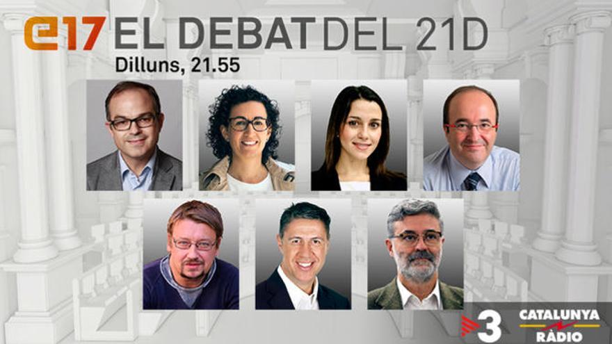 El debat de les eleccions al Parlament de Catalunya, a TV3 i Catalunya Ràdio