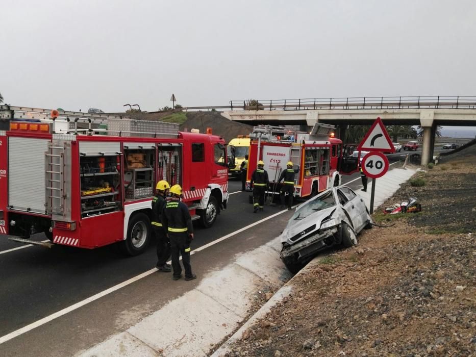 Accidente en la circunvalación de Arrecife, Lanzarote