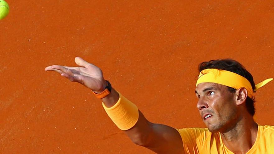 Nadal, durante un partido en el Masters de Roma.