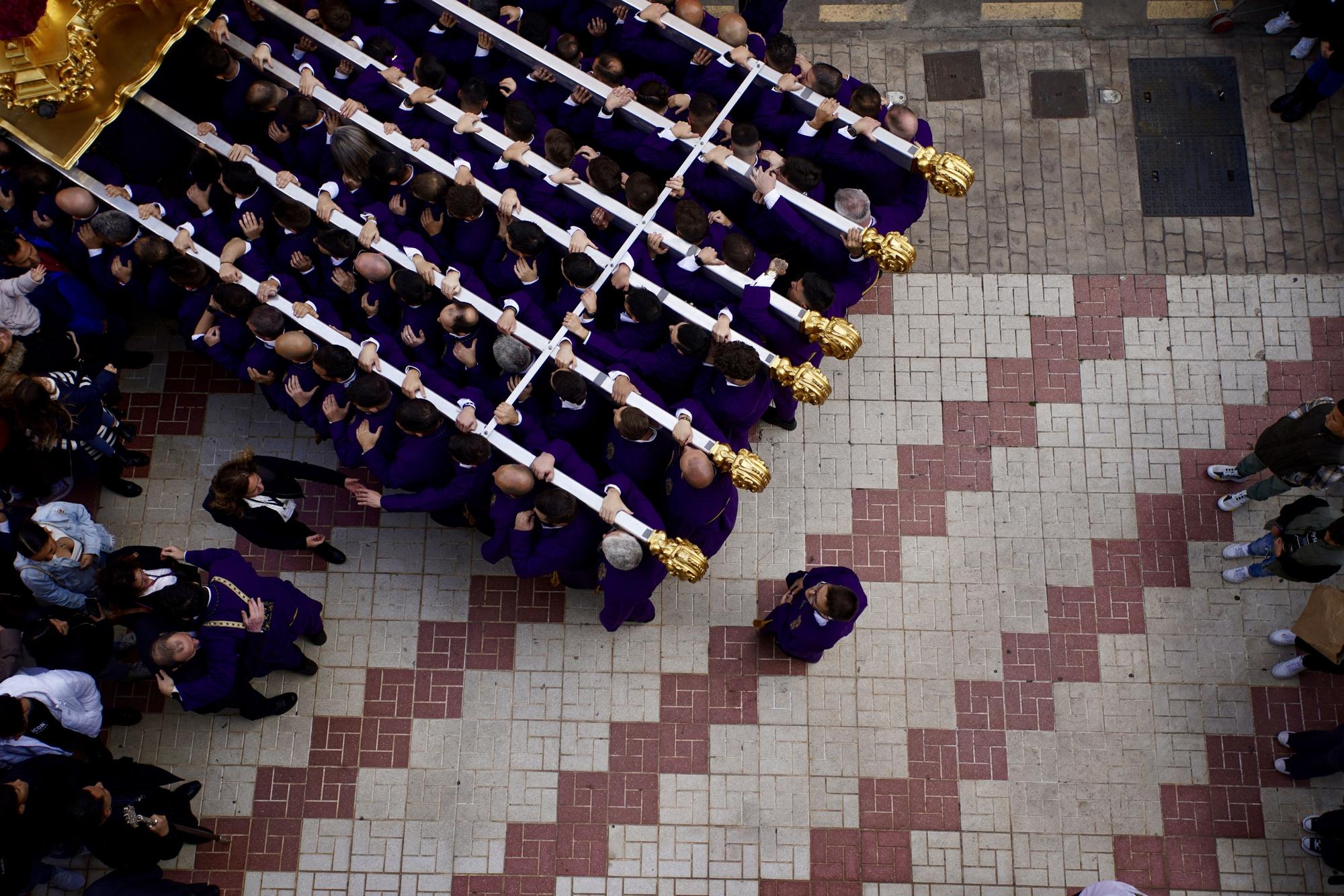 Salida procesional de la Cofradía de Nueva Esperanza, en el Martes Santo de 2024.