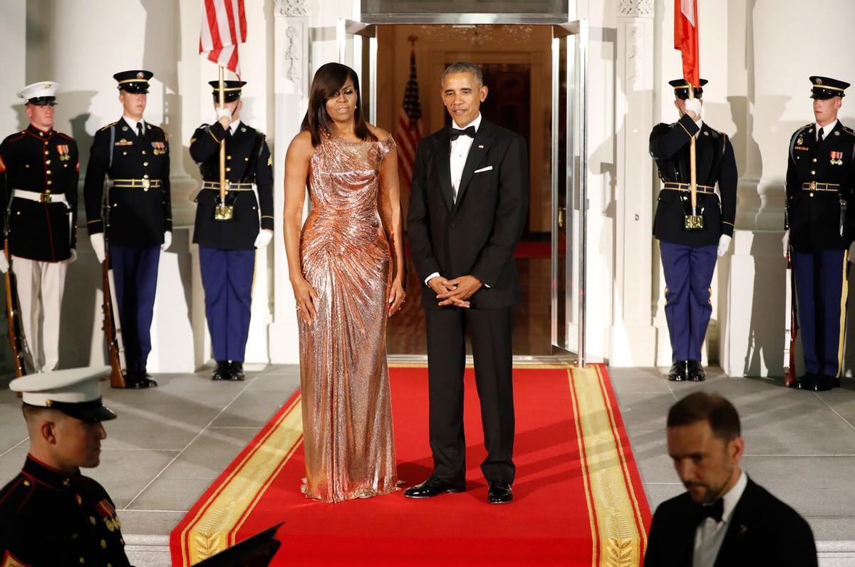 El vestido de Versace de Michelle Obama