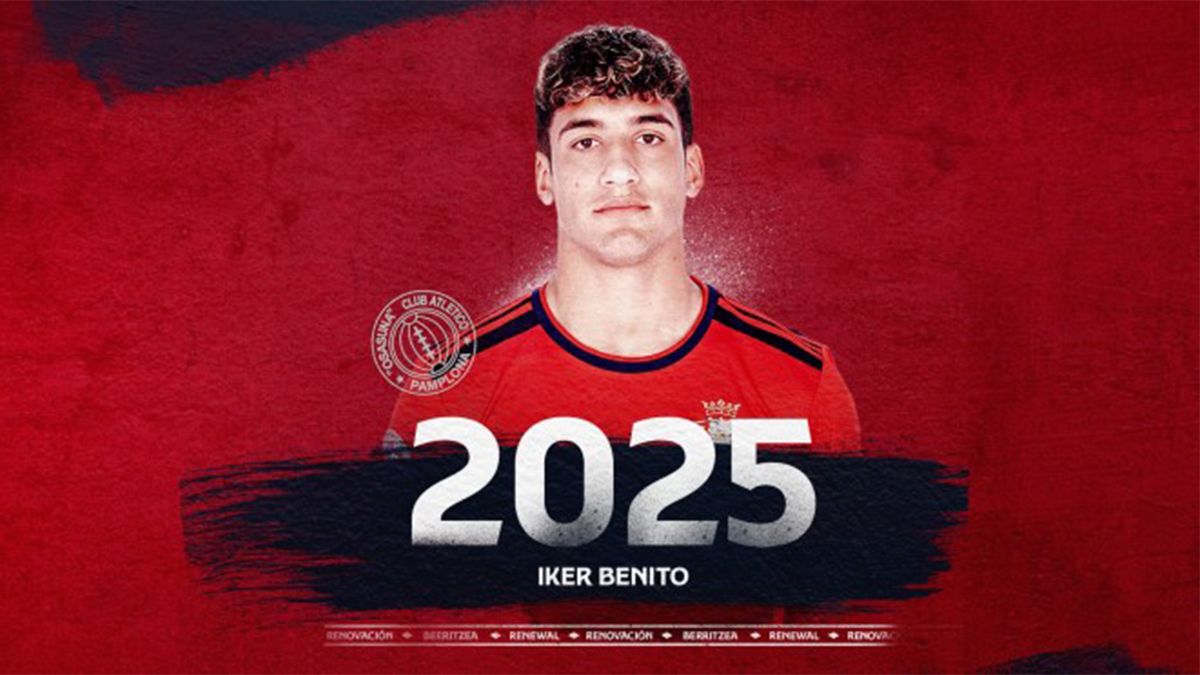 Osasuna anuncia la ampliación de contrato de Iker Benito