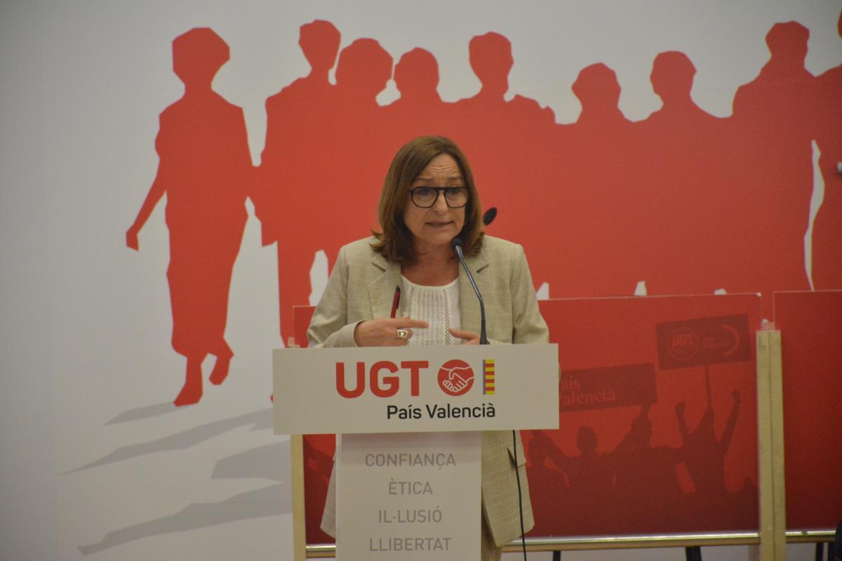 Mayte Montaner, secretaria general de UGT-Serveis Públics PV.