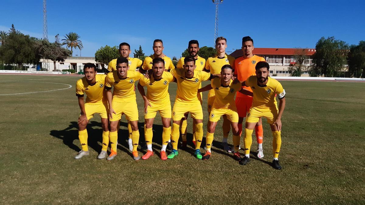 Once del Hércules en el partido ante el Águilas.