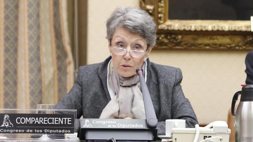 Rosa María Mateo, en su comparecencia ante la comisión.