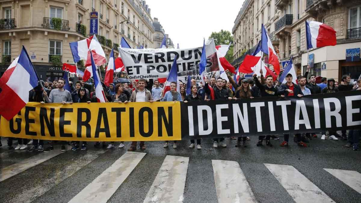 Una marcha del grupo Génération Identitaire