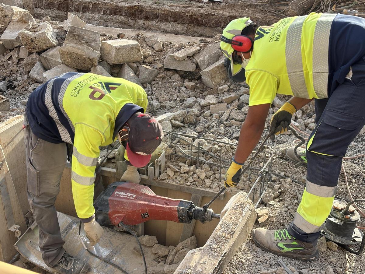 Trabajos de reconstrucción de la dana.