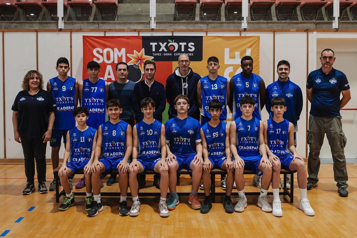L'equip U15 Txots del Club Bàsquet Adepaf 2025/2026