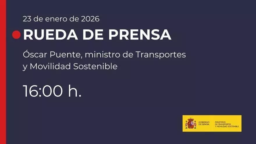 Rueda de prensa del Ministro de Transportes y Movilidad Sostenible, Óscar Puente
