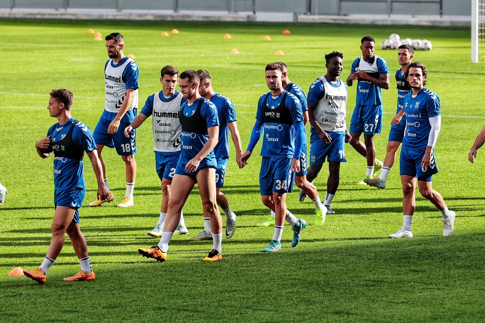 Entrenamiento del CD Tenerife antes del derbi canario