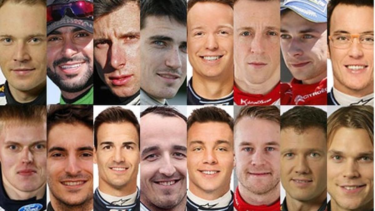 Los 16 pilotos del Mundial del WRC