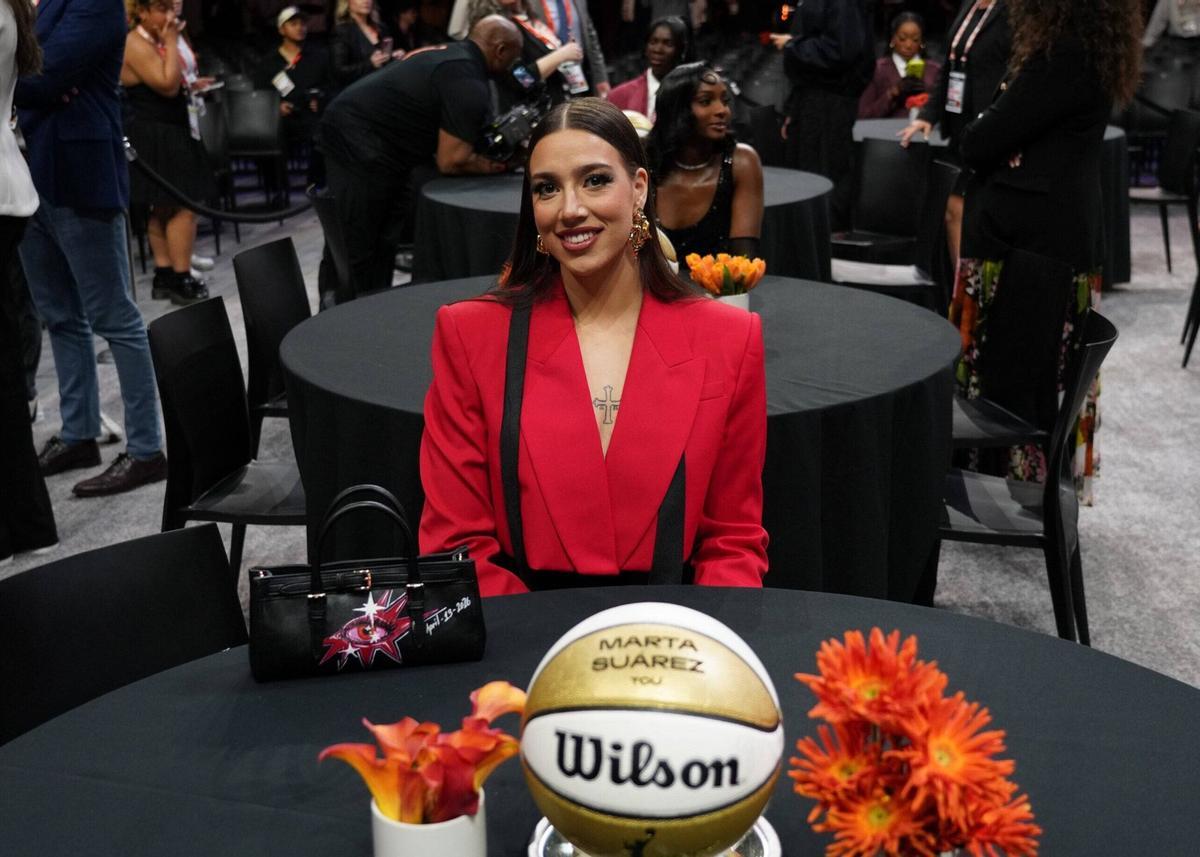 Marta Suárez, el día del draft de la WNBA