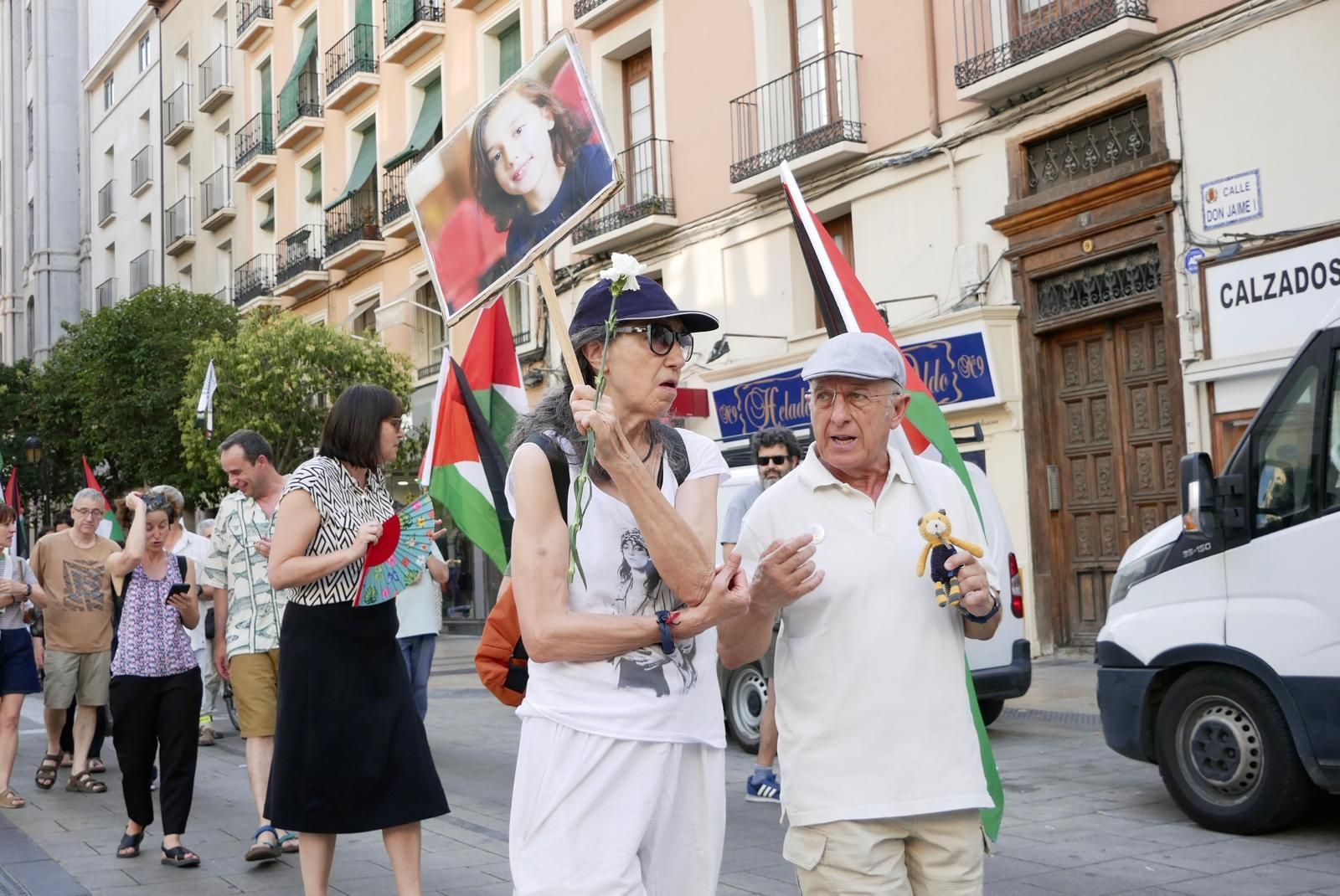 En imágenes | Manifestación en apoyo a Palestina en Zaragoza