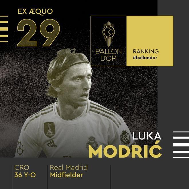 29 - Luka Modric (Balón de Oro)