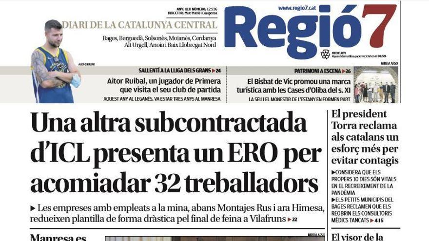 La portada de Regió7 d&#039;aquest dimarts, 28 de juliol