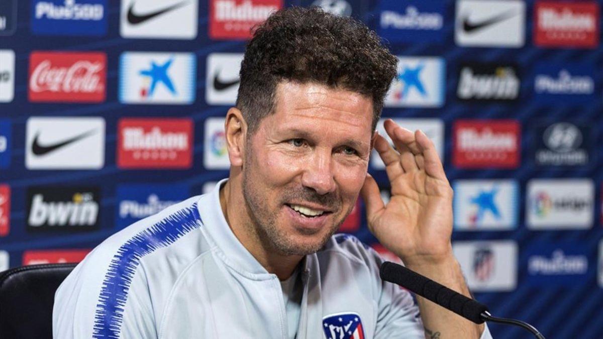 Cholo Simeone durante una rueda de prensa