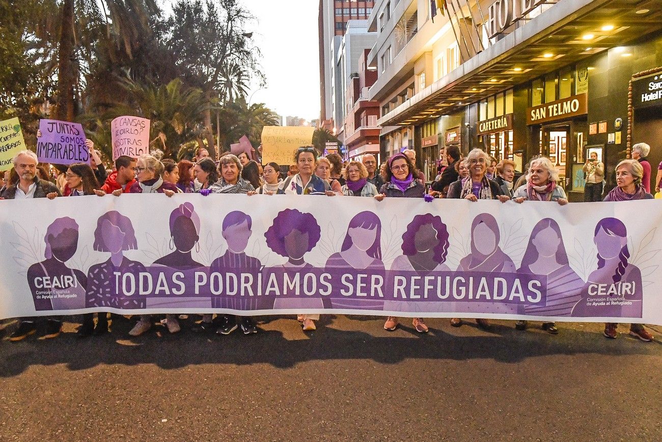 La manifestación del 8M en Las Palmas de Gran Canaria, en imágenes