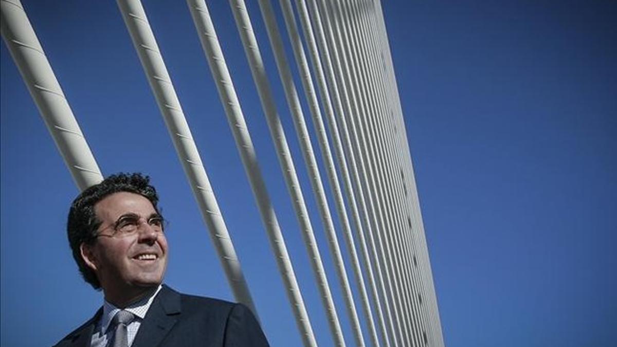 Santiago Calatrava, en la inauguración del puente del Azud de oro en Valencia, en el 2008.