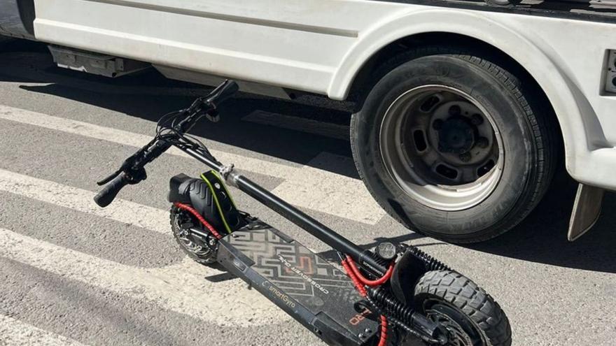 Patinete requisado ayer por la Policía Local de Murcia.  | POLICÍA LOCAL