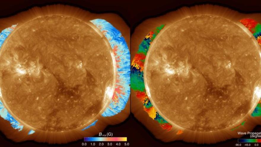 Miden por primera vez el campo magnético de la corona solar   