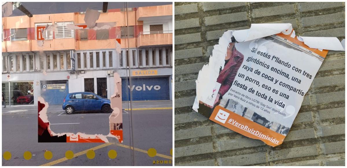 Carteles arrancados