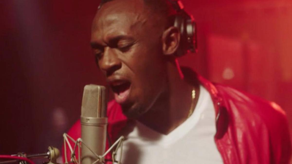 Usain Bolt en el vídeo de su primer 'single' que espera convertir en un éxito de ventas