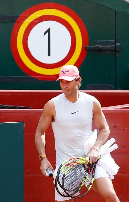 Rafa Nadal y David Ferrer entrenan en Valencia