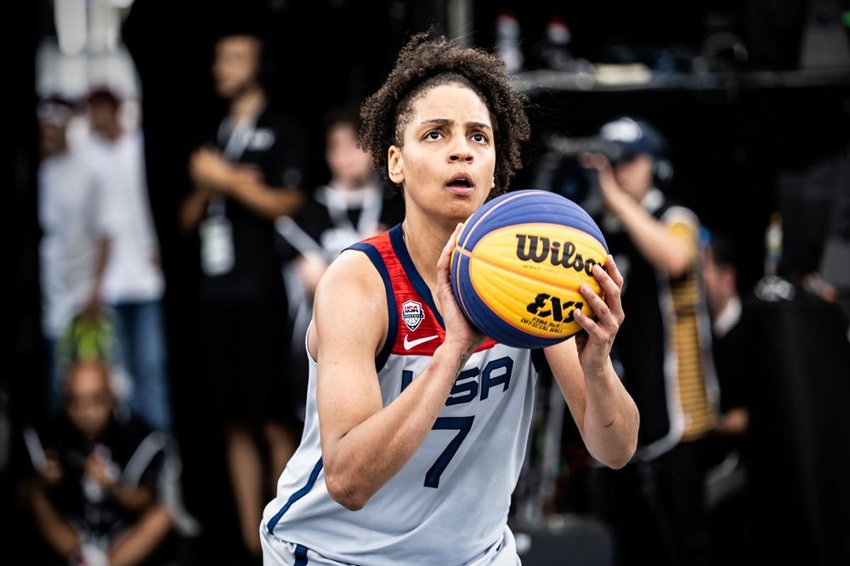 Cierra Burdick, en un partido con la selección de Estados Unidos