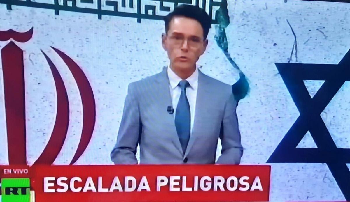 Captura de pantalla de Mauricio Ampuero, comunicador estrella chileno de RT en español.