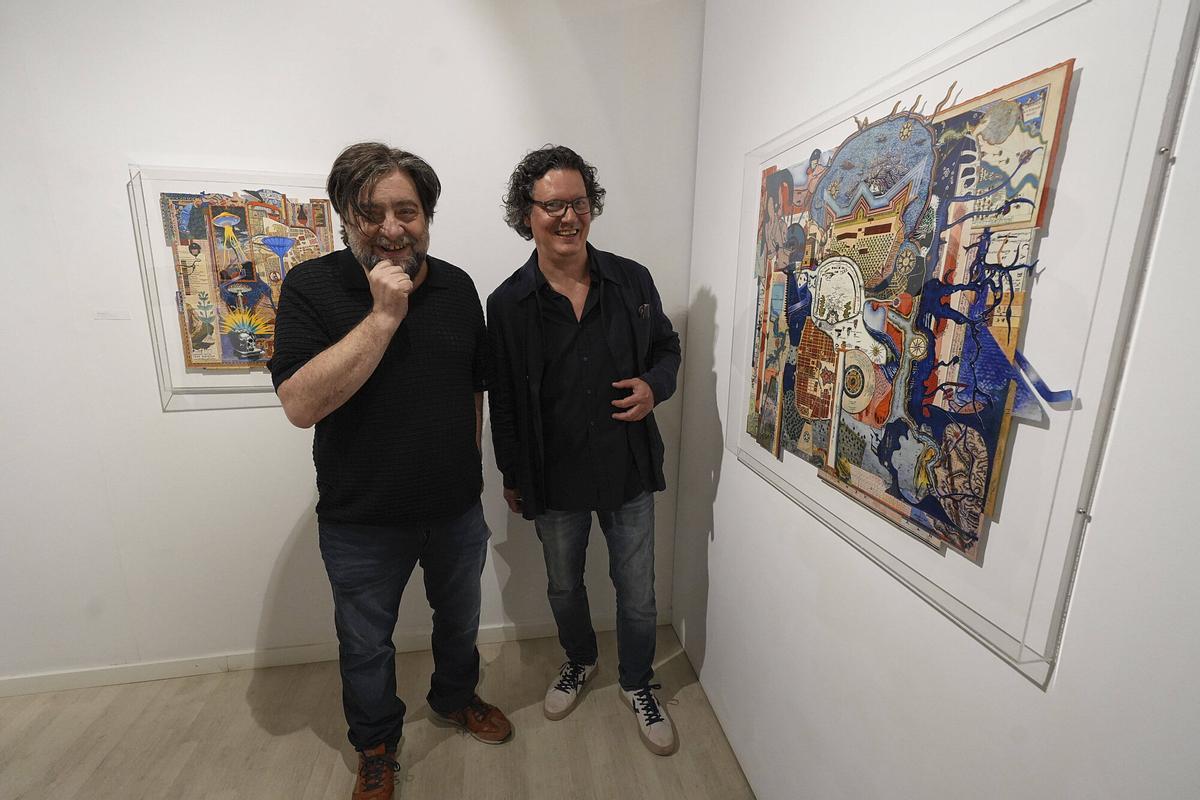 Les imatges de la presentació de l'exposició ed Manel Bayo i Evdokim Perevalsky, a la Fundació Valvi