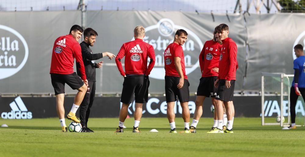 La plantilla del Celta encara una larga semana de trabajo para preparar el encuentro ante Las Palmas.