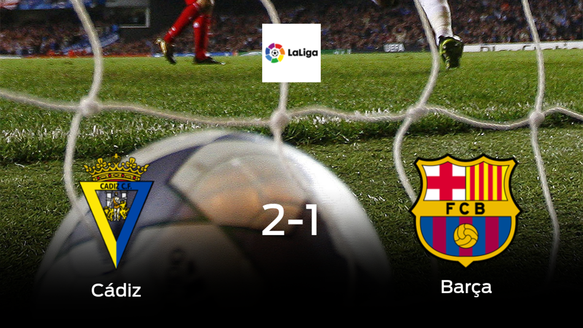 El Cádiz logra una ajustada victoria en casa ante el Barcelona (2-1)