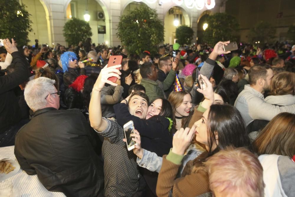 La Nochevieja 2018 en la Plaza del Ayuntamiento de Alicante