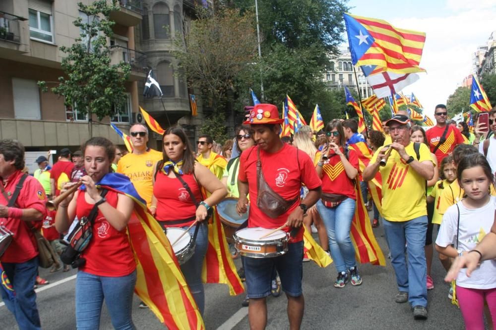 Els gironins a la manifestació de la Diada a Barcelona