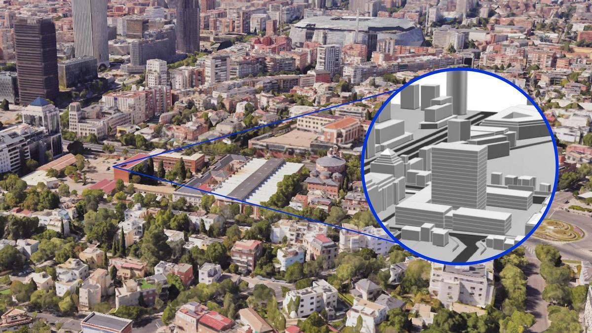 Zona de El Viso (Madrid) en la que el Ministerio de Defensa pretende construir un edificio de 18 plantas.