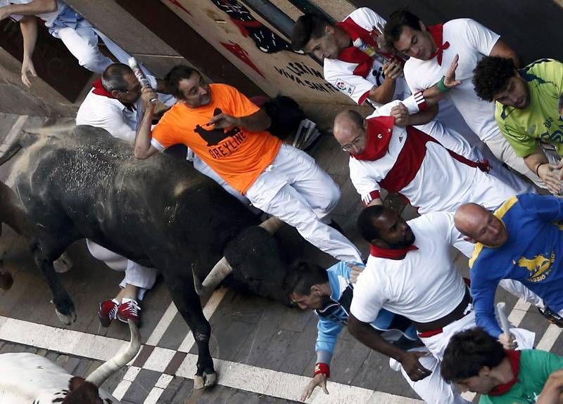 Penúltimo encierro de las fiestas de San Fermín