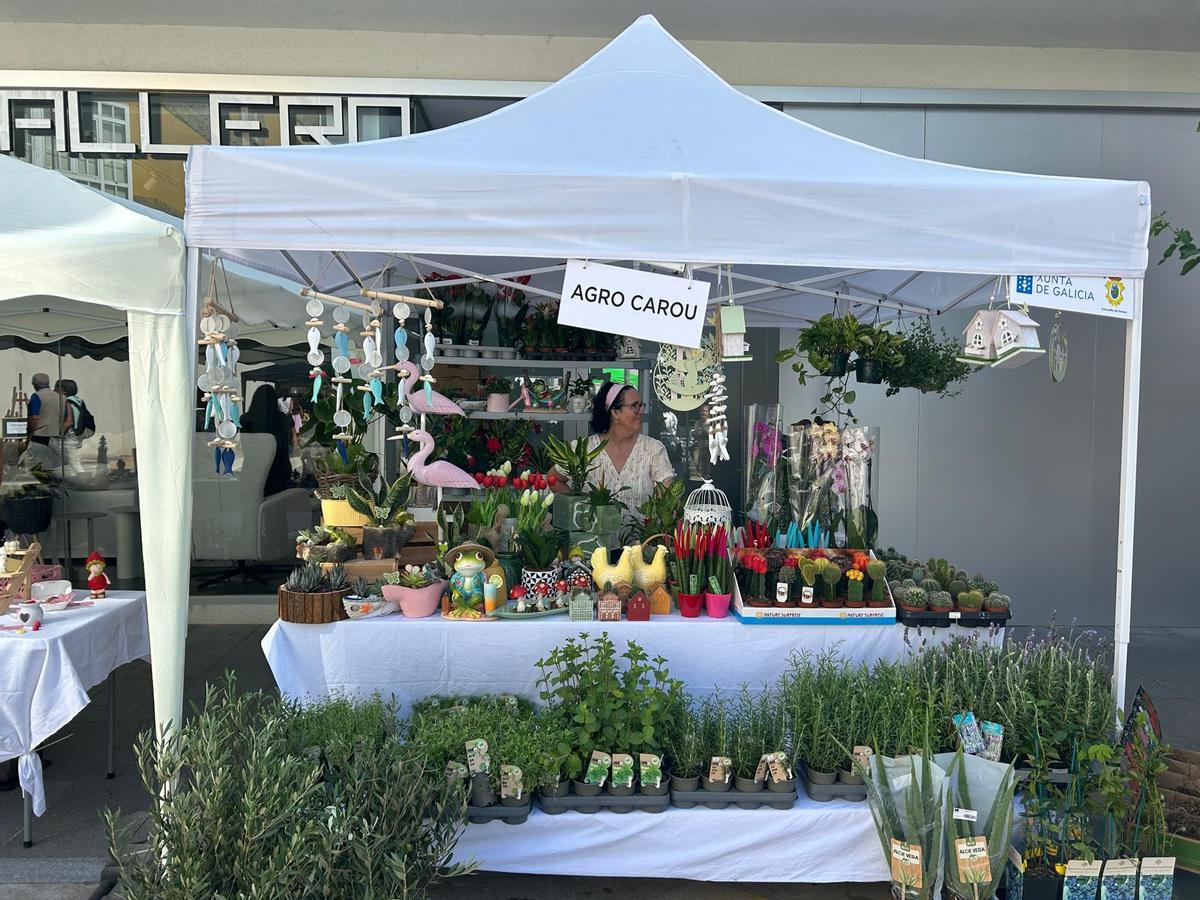 O comercio de Outes saca ás rúas produtos de artesanía, gastronomía e horta no marco da Feiriña
