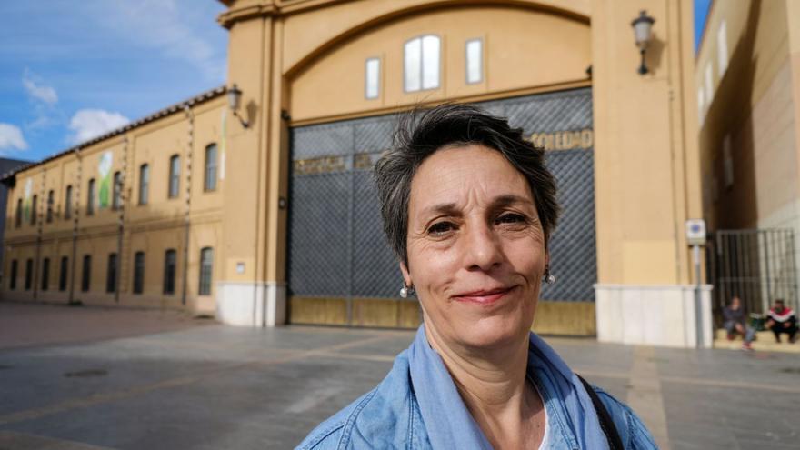 Yolanda Paredes, en la plaza de Santo Domingo