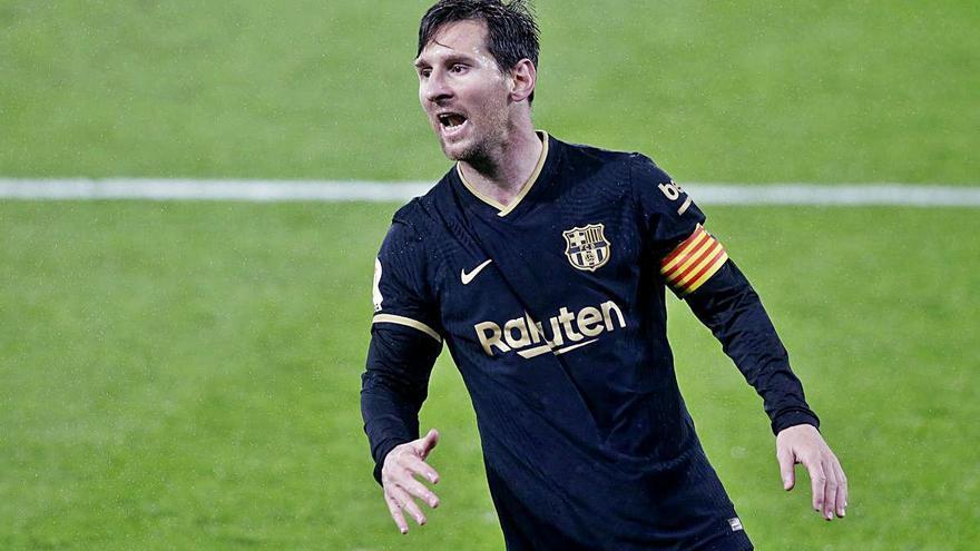 El capità del Barcelona Lionel Messi en el darrer partit a Balaídos.