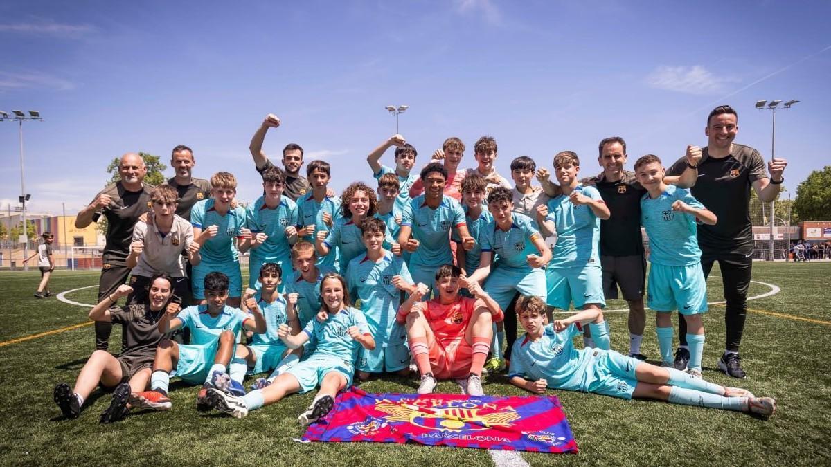 El Infantil A del Barça se proclamó campeón en Sabadell después de ganar al Mercantil