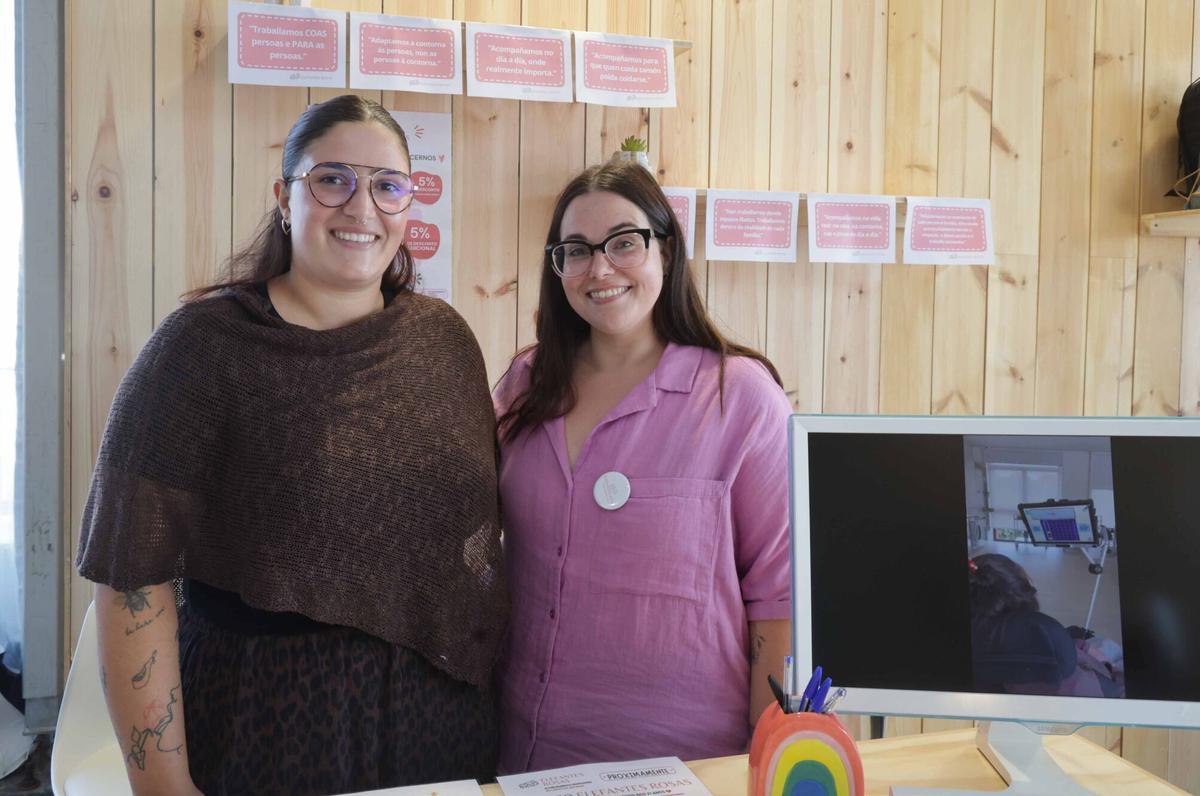 Jessica y Nerea, socias de Elefantes Rosas una cooperativa de economía social que nace para acompañar a personas con necesidades de apoyo y a sus familias