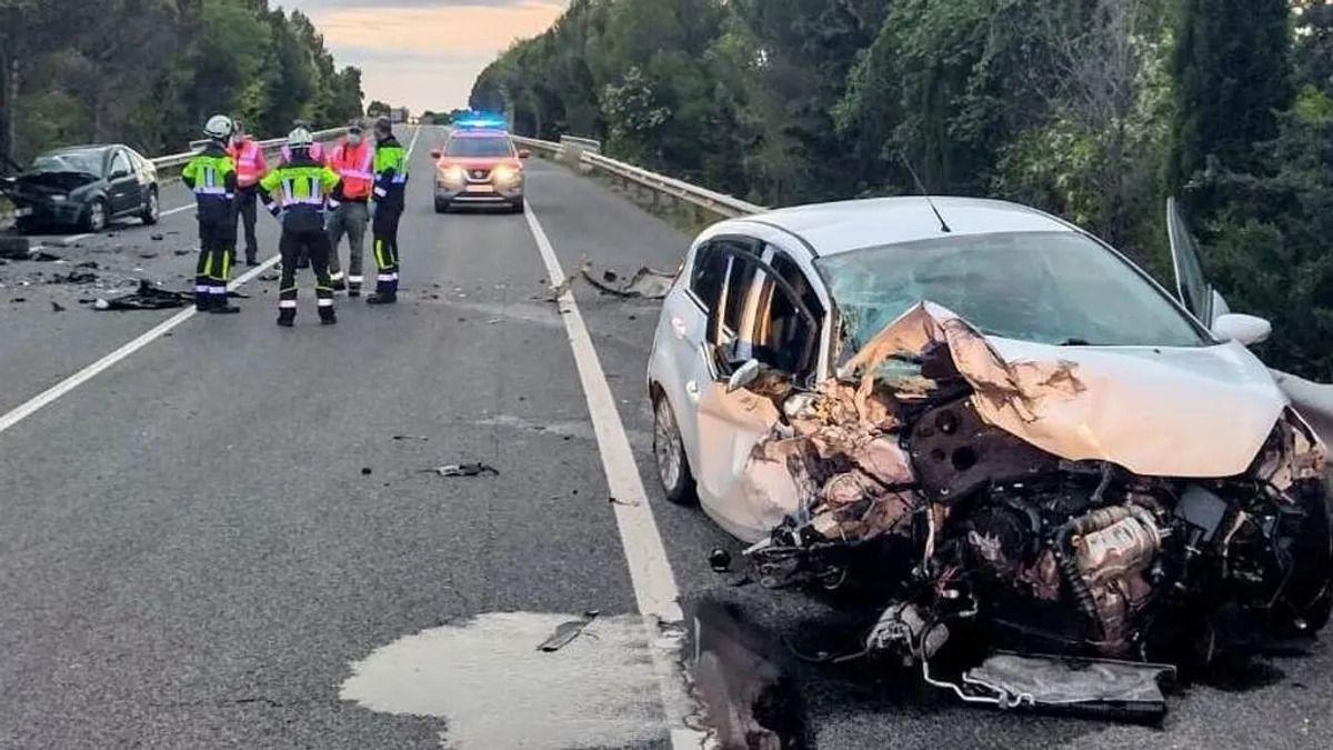 Accidente de tráfico provocado por el atropello de un jabalí.