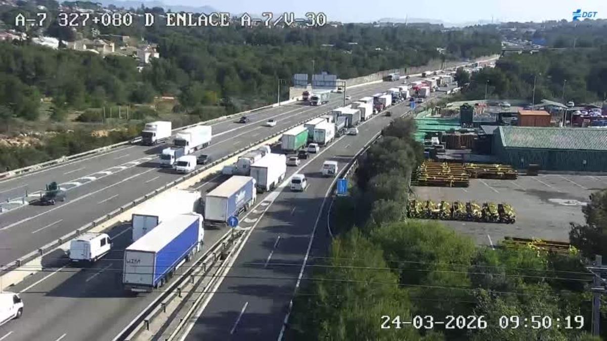 Congestión en la A-7
