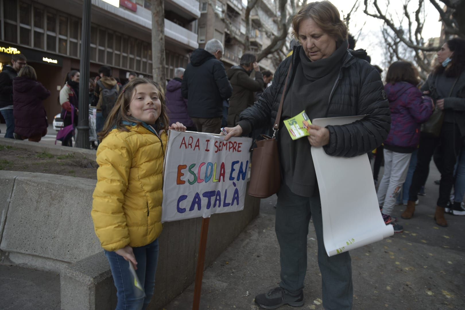 Manifestació a Manresa en defensa de l'escola en català