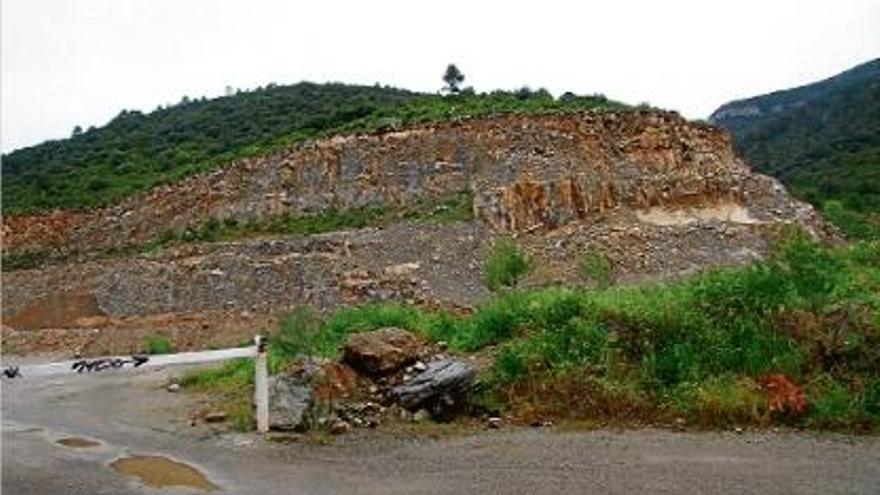 La pedrera dels Comuns està sense activitat des de fa uns cinc anys.