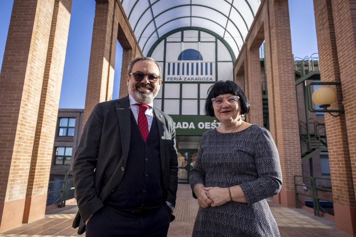 Rogelio Cuairán y Ana Hernández, director general y directora adjunta de la Feria de Zaragoza.