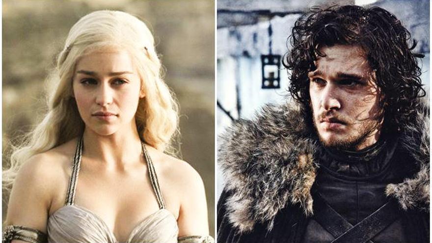 Daenerys Targaryen y jJon Nieve.