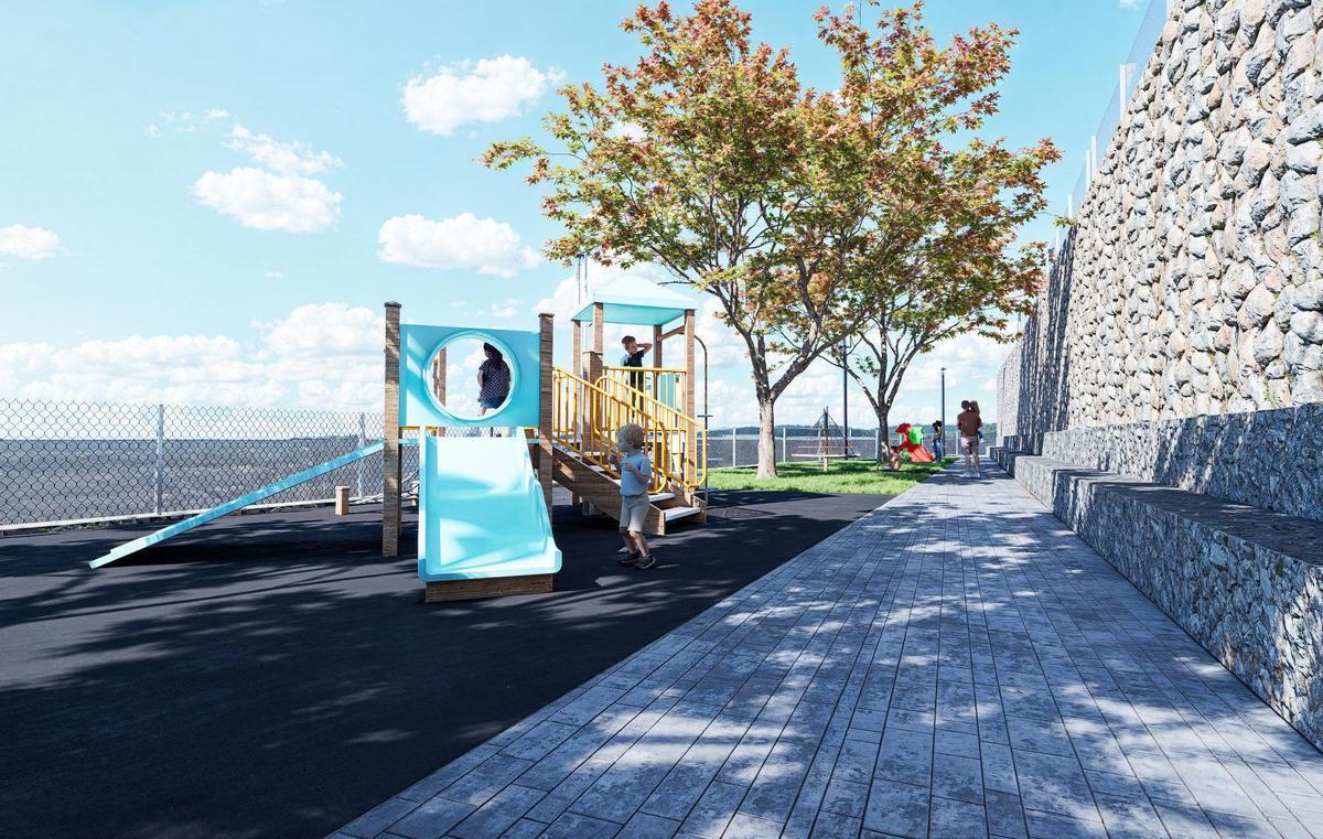Figuración del parque infantil que se proyecta en la parcela de la calle Batalla de Lepanto de Bocairent.