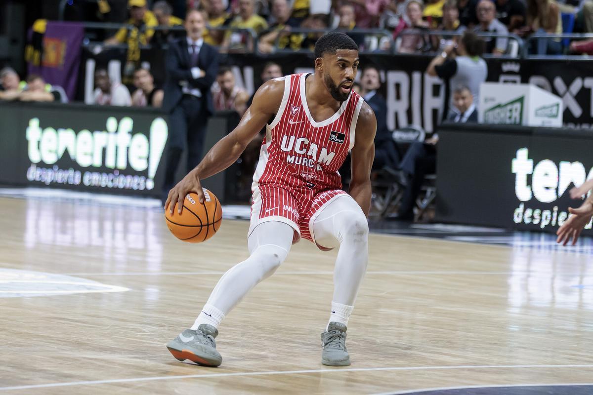 David DeJulius, del UCAM Murcia, durante un partido esta temporada.